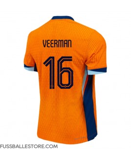 Günstige Niederlande Joey Veerman #16 Heimtrikot EM 2024 Kurzarm